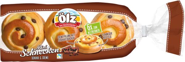 Ölz Mini­Schnecken Schoko & Creme, 6 Stück 300 Gramm